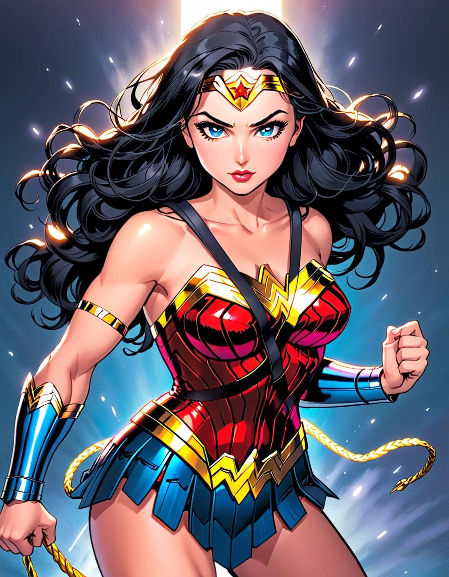 Wonder Woman in Manga Style