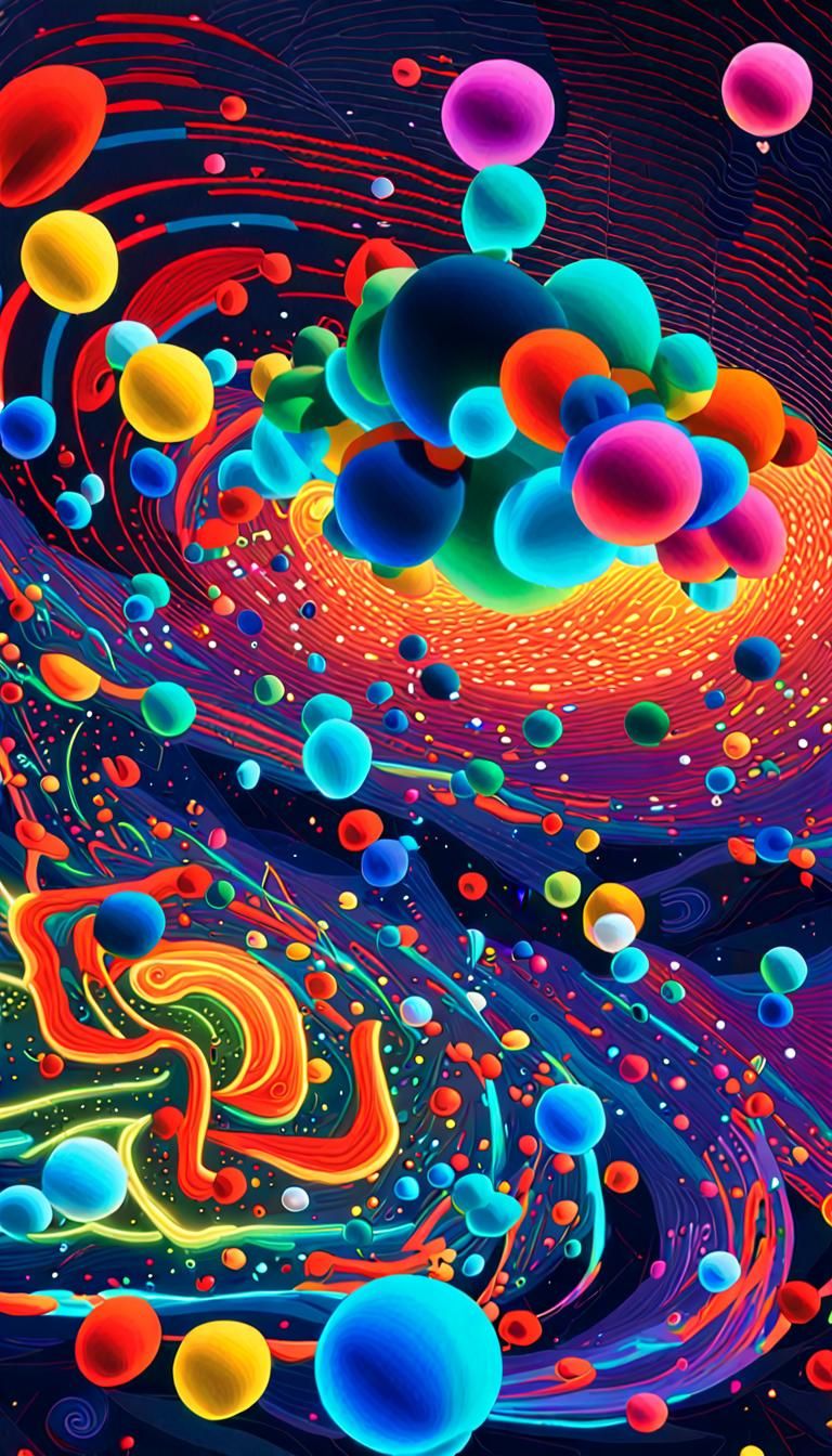 E=MC2: 4D Representation with 3D Neon Effects