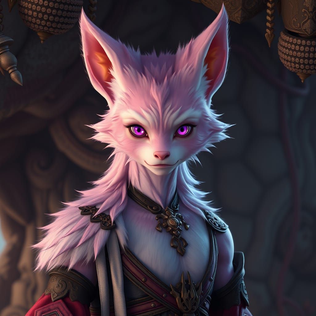 Enchanting Fantasy Being in Whimsical Attire