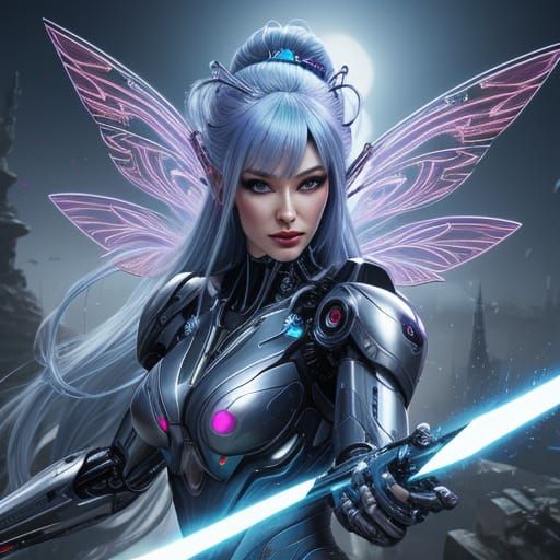 Hyper-Realistic Cybernetic Fairy