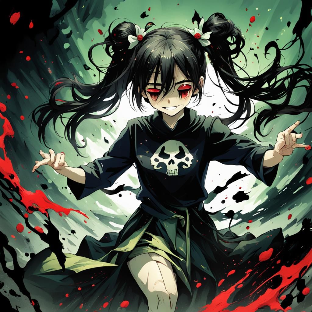 Smiling Figure Crying Blood: A Study in Emotion