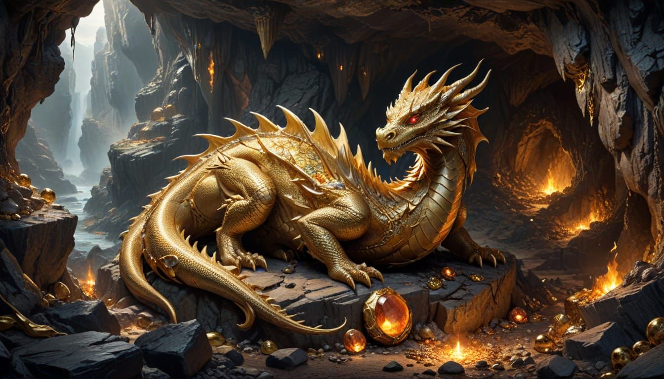 Regal Dragon Guards Treasure Hoard