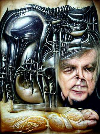 Surreal Biomechanical Landscape in Giger Style