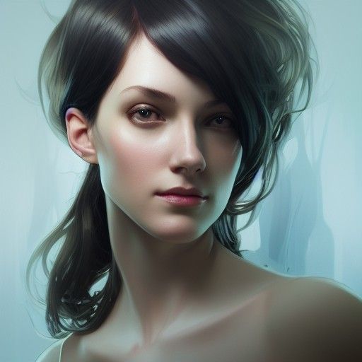 Intricate Portrait of Catherine in Art Nouveau Style