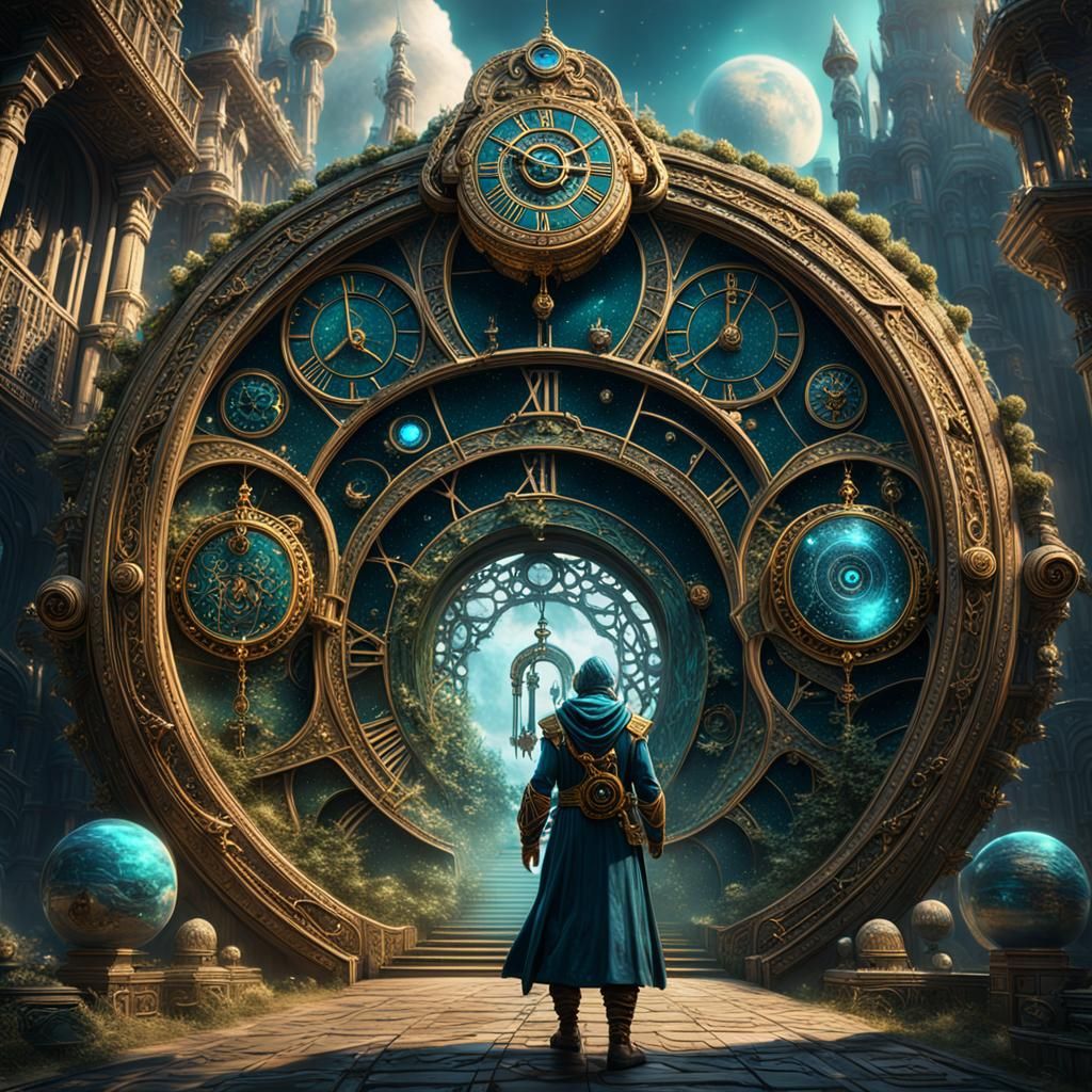 Mystical Key Keeper in Detailed Digital Painting