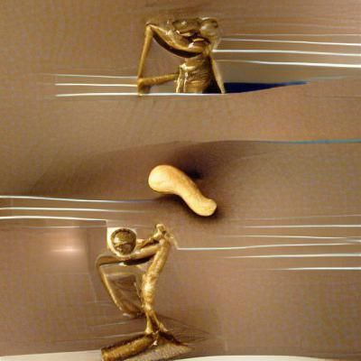 Trombone Dances with Peanut: Surreal AI Art