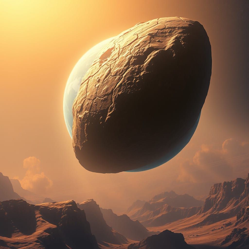 Ancient Asteroid Threatens Shimmering Earth in Detailed Matt...