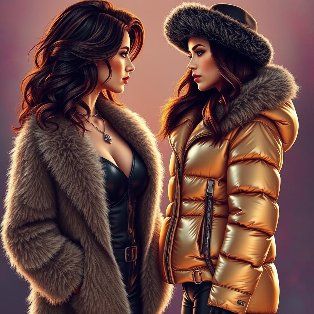 Women in Dramatic Latex and Leather Attire