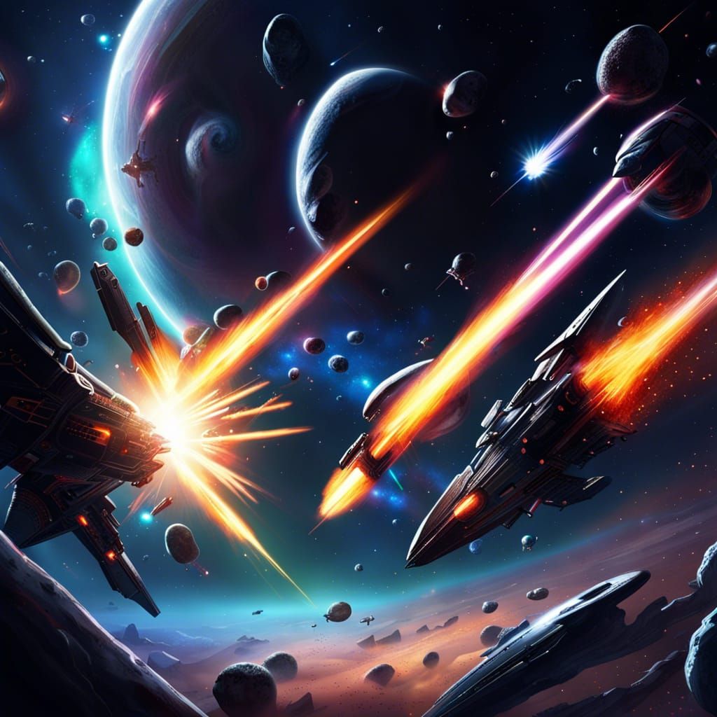 Epic Space Battle Among the Stars