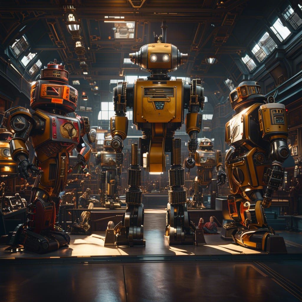 Wacky Sci-Fi Robot Museum in 8k Resolution
