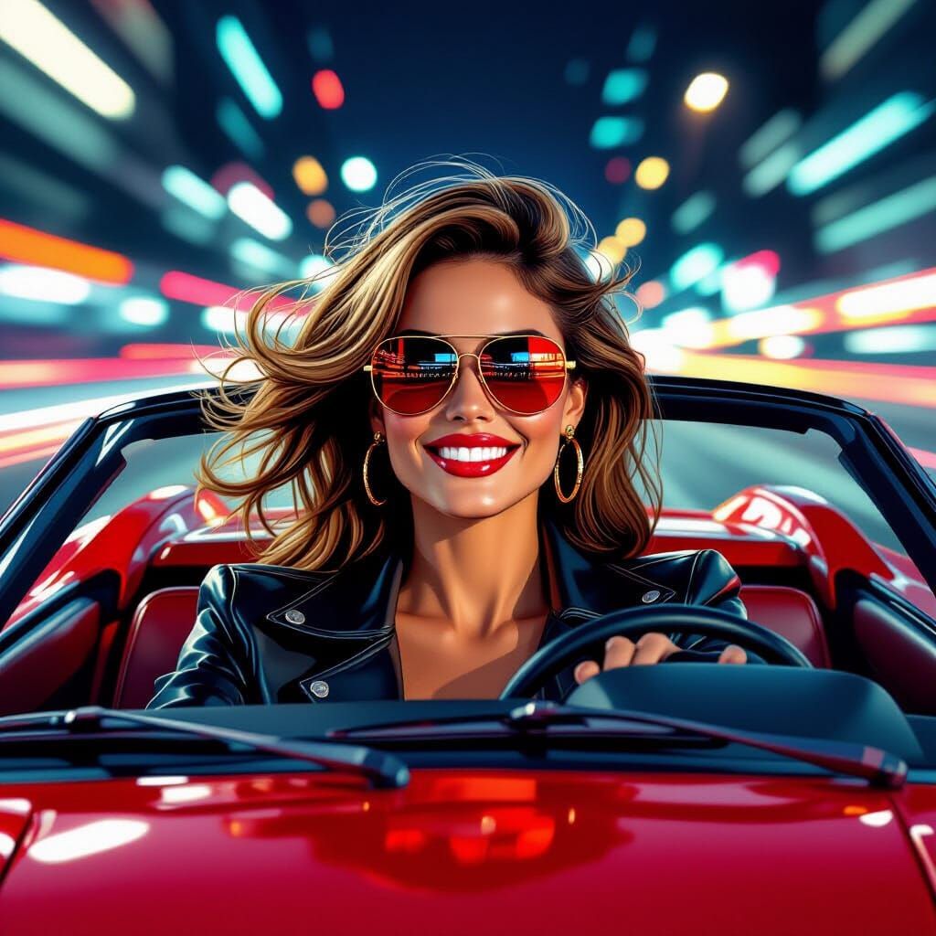 🙃 🤣 🤨 /: Lady, Ferrari, sitting inside the car in the dri...