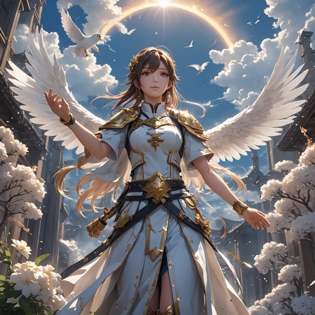 Anime Style Heaven Concept Art in 8K