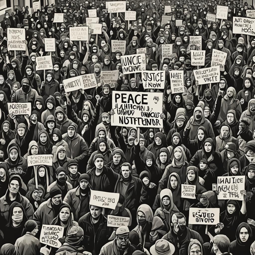 Angry Protesters Demand Peace and Justice