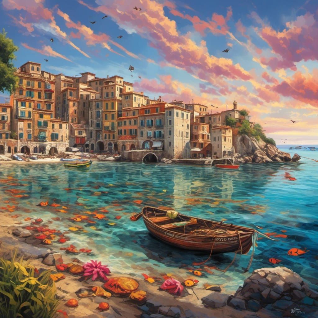 Vibrant Photorealistic Landscape Painting