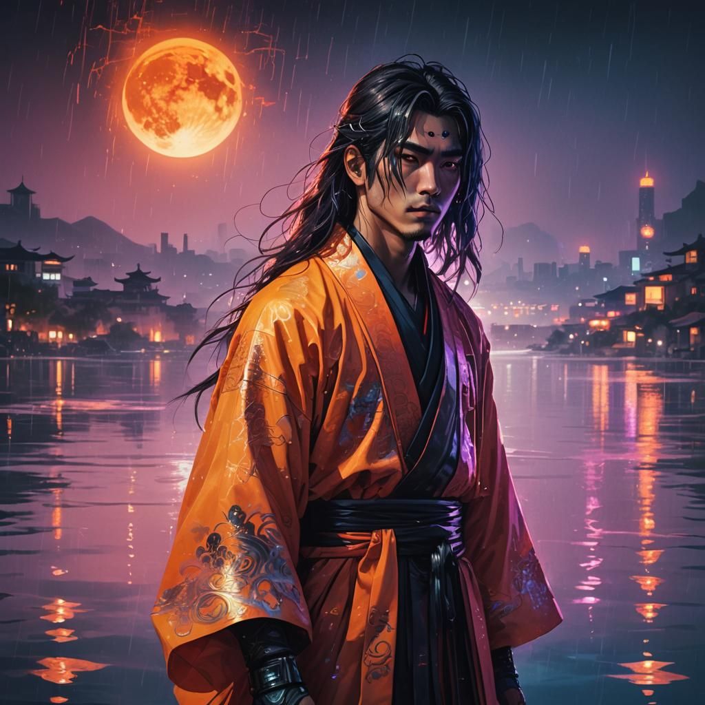 Cyberpunk Anime Portrait in Salamanca 2050