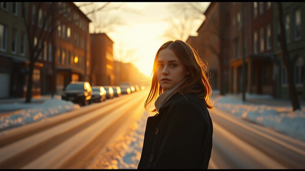 Muted Juno Portrait in Cinematic Golden Light