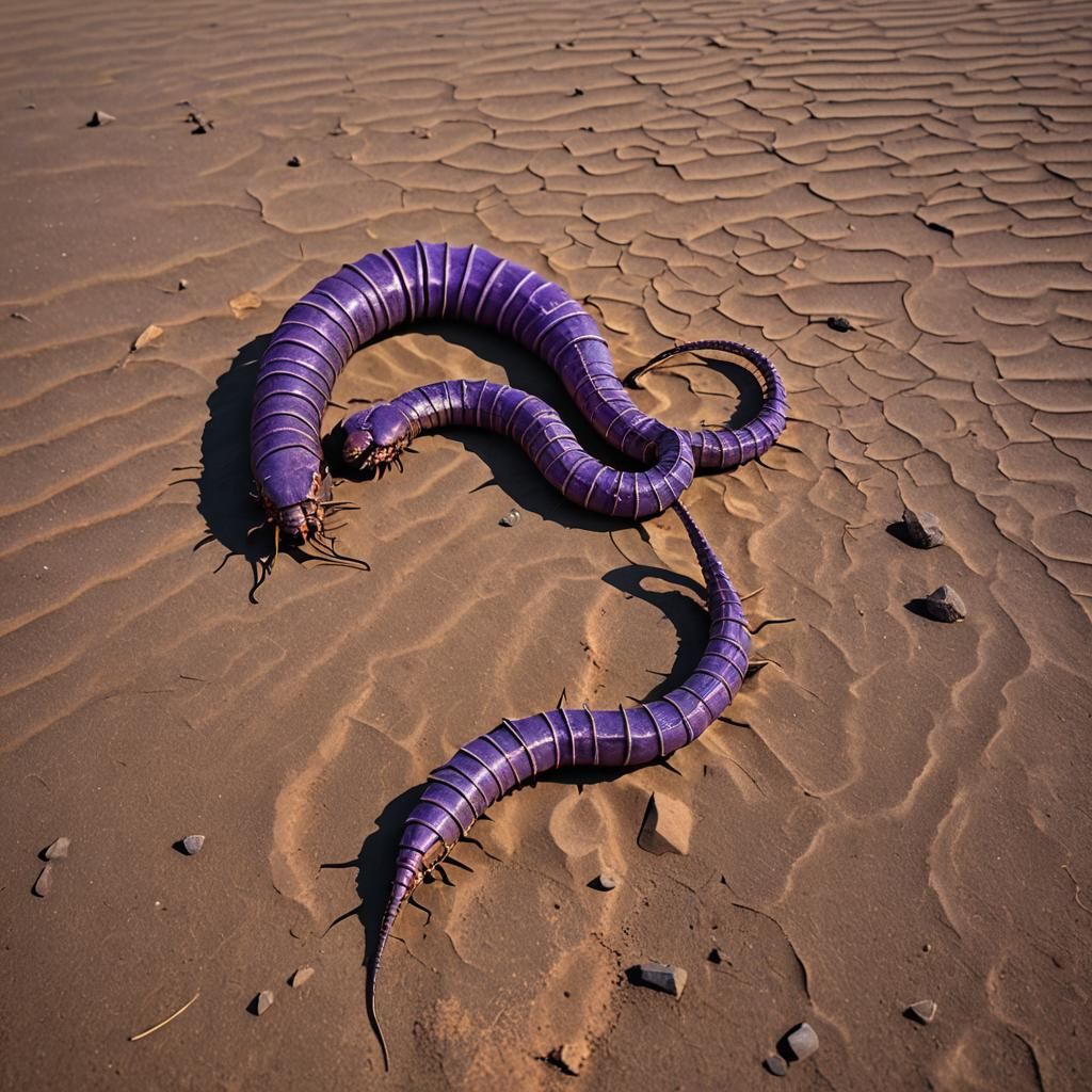 Mongolian Death Worm in Noir Comic Style