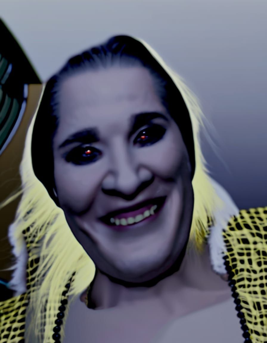 Fantasy Vampire with Glowing Eyes in Gothic Art