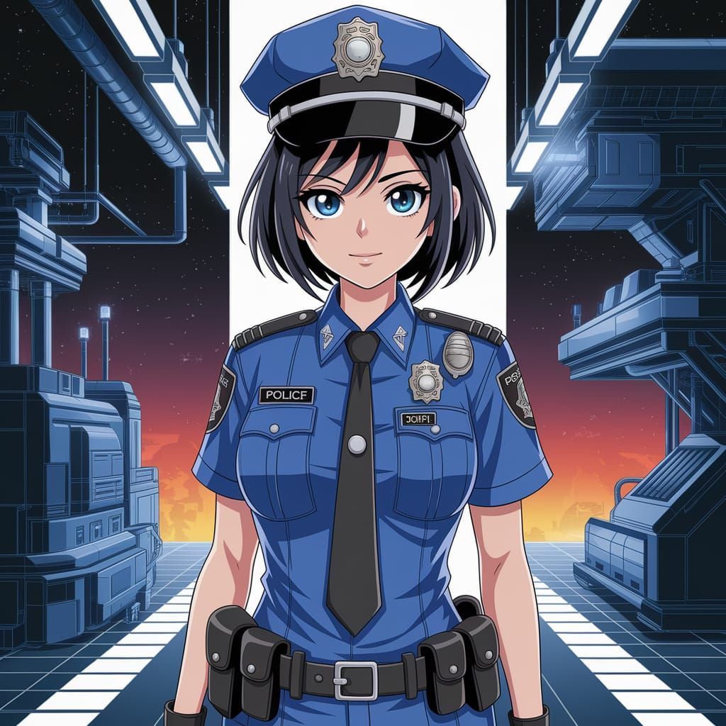 Anime scifi police officer...