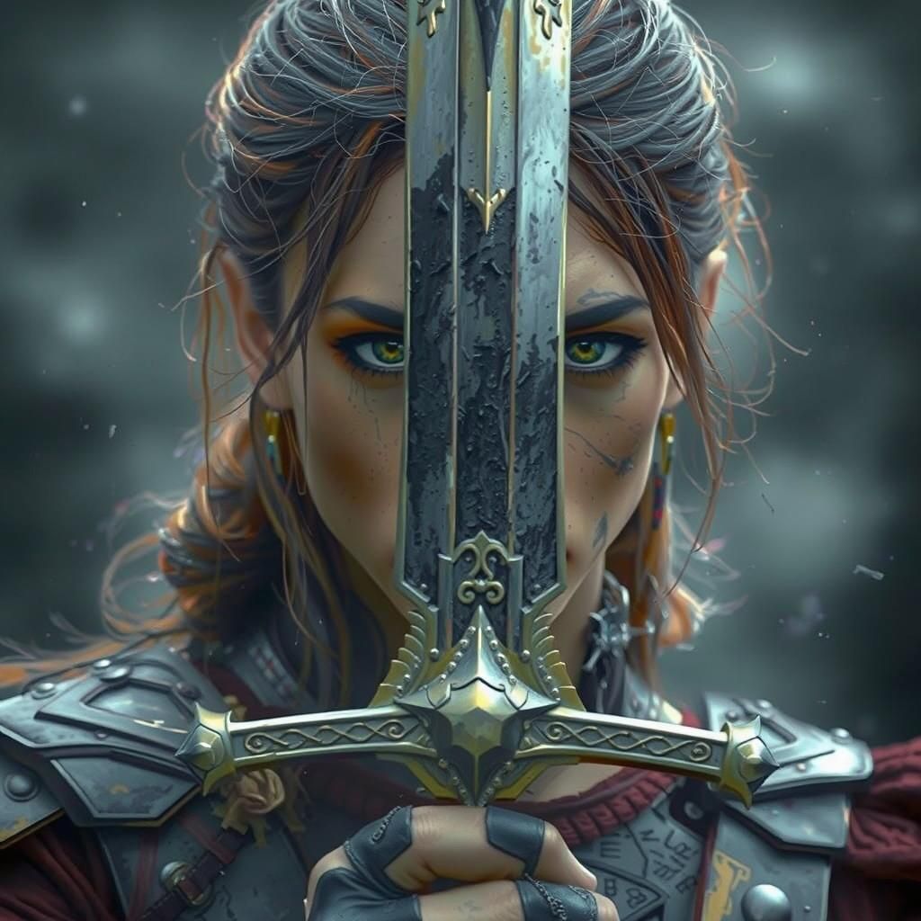 Gothic Portrait of a Masculine Figure in Dark Makeup