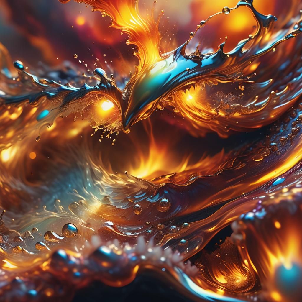 Fantastical Elemental Being in Vibrant Digital Art