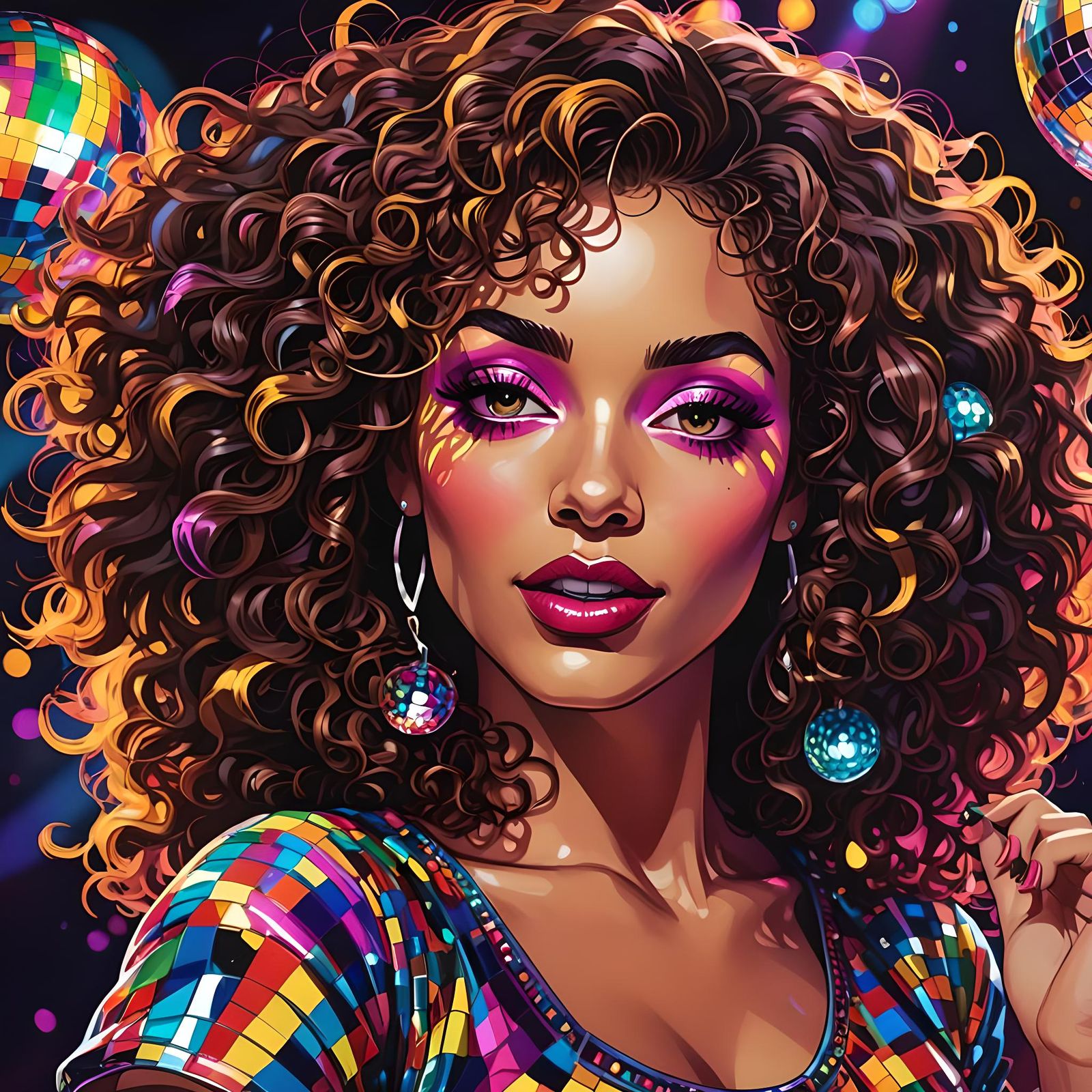 Grenadian Woman Grooving at Nightclub