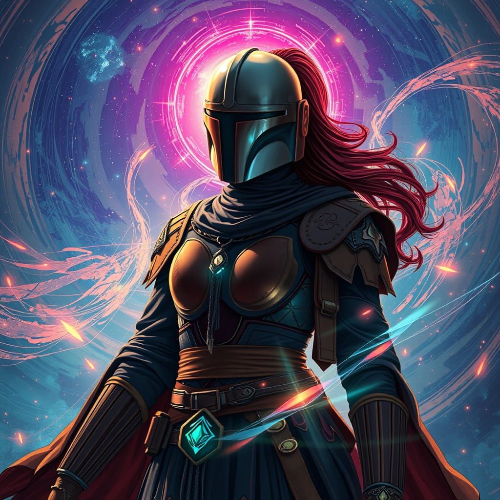 Duchess Satine Kryze in Cosmic Mixed Media