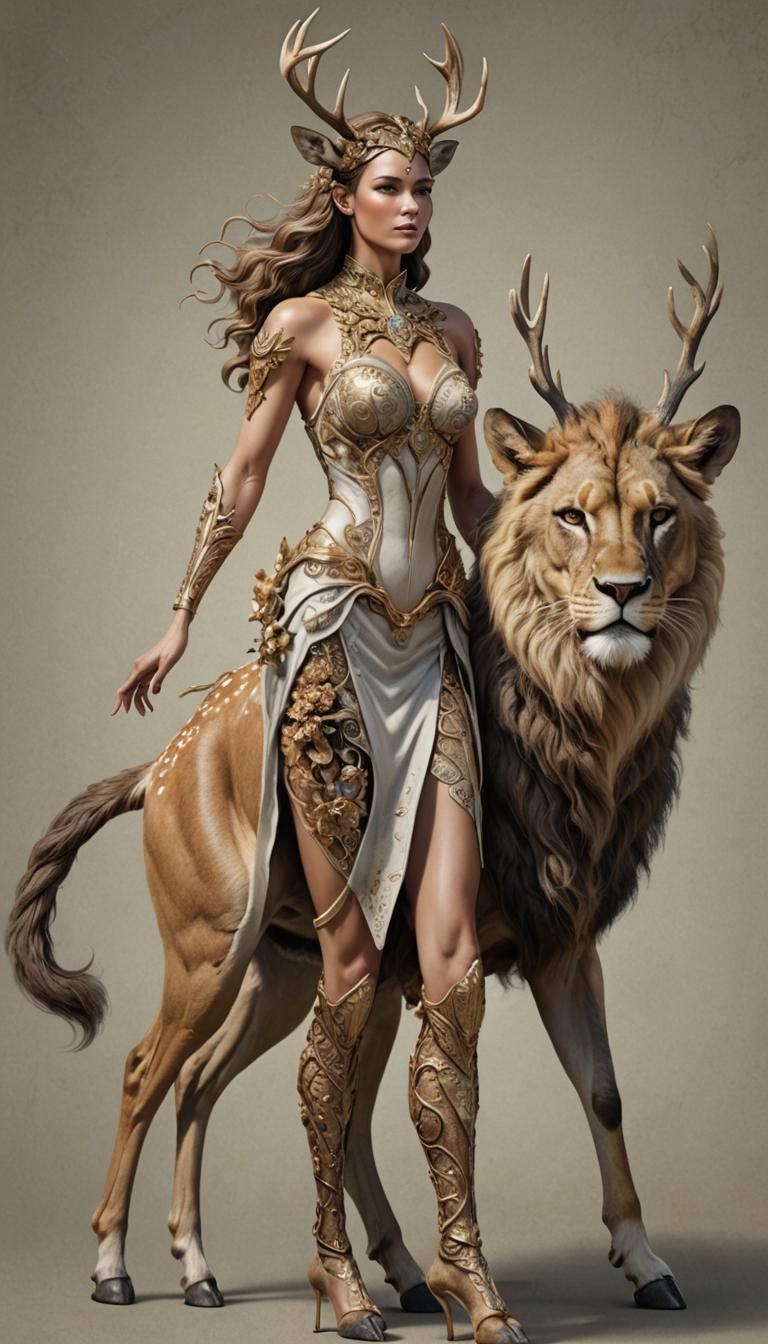 Hyperrealistic Female Centaur Hybrid in 8K