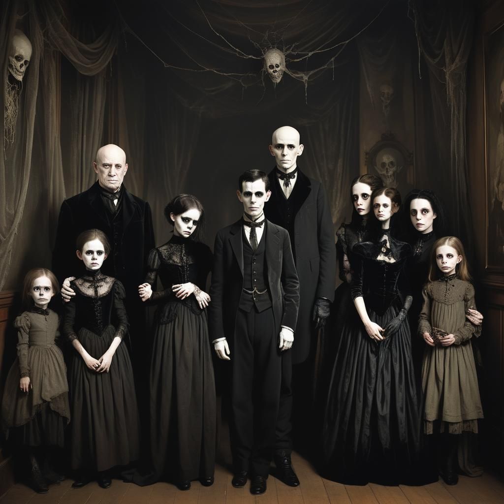 Groan Family Portrait in Gothic Baroque Style