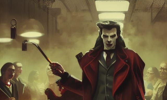 Vampire Blood Bank Heist: Retro Movie Still