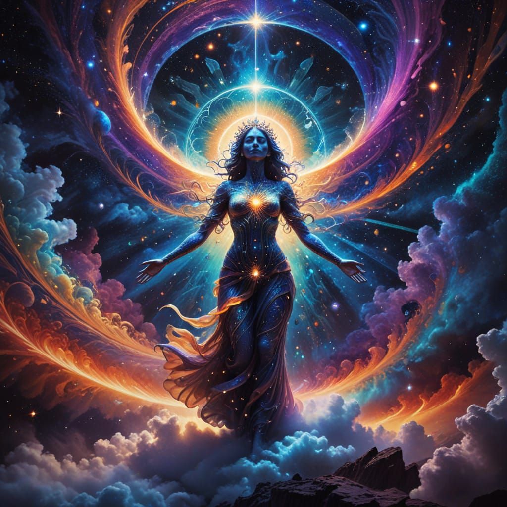 Luminous Ascension, Spiritual Awakening in Cosmic Dance