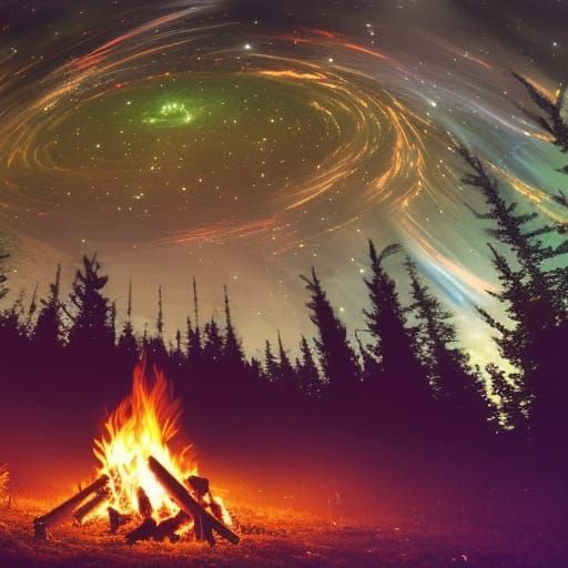 Nebula in Night Sky: Anime-Inspired Space Art