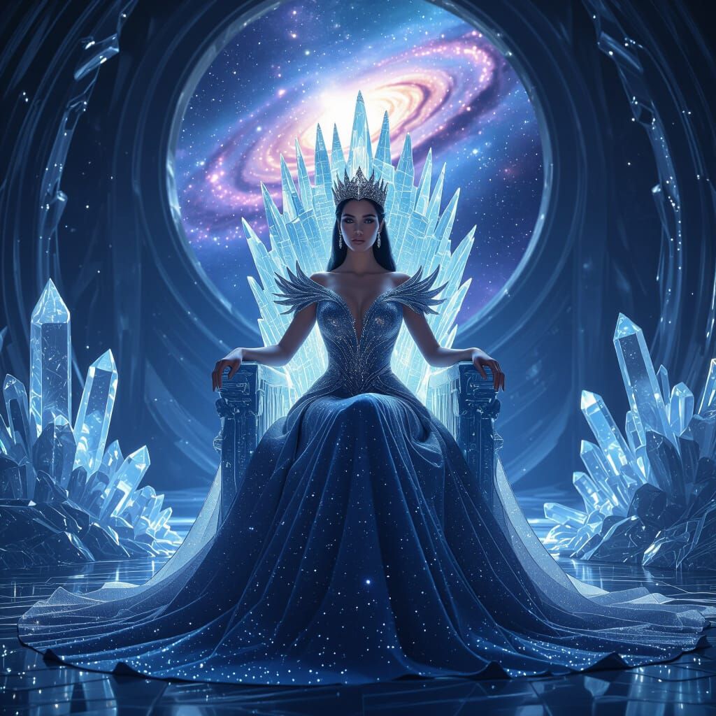 Cosmic Queen on Moonlight Throne