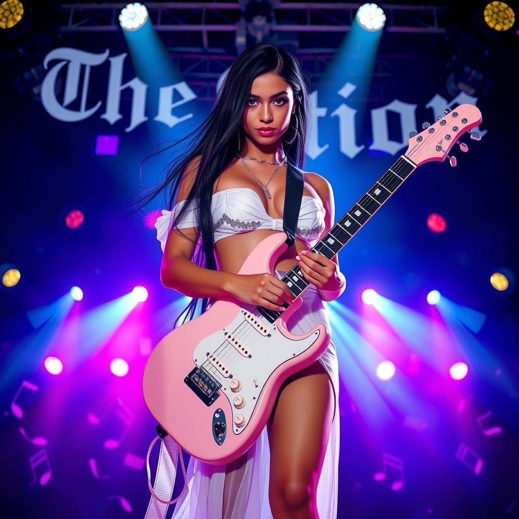 Dominican Woman Album Art in Gothic Style