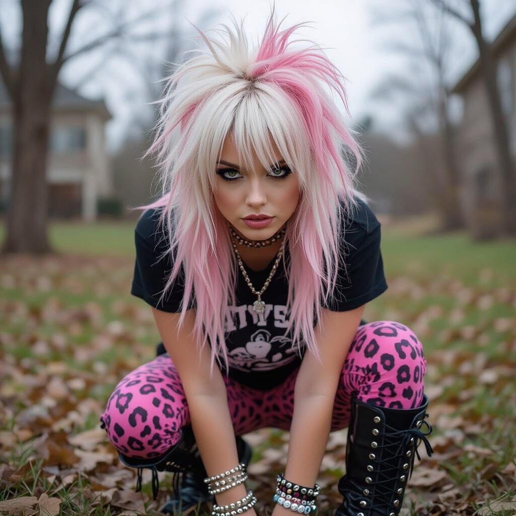 Scene Girl Portrait with Pink & Blonde Hair