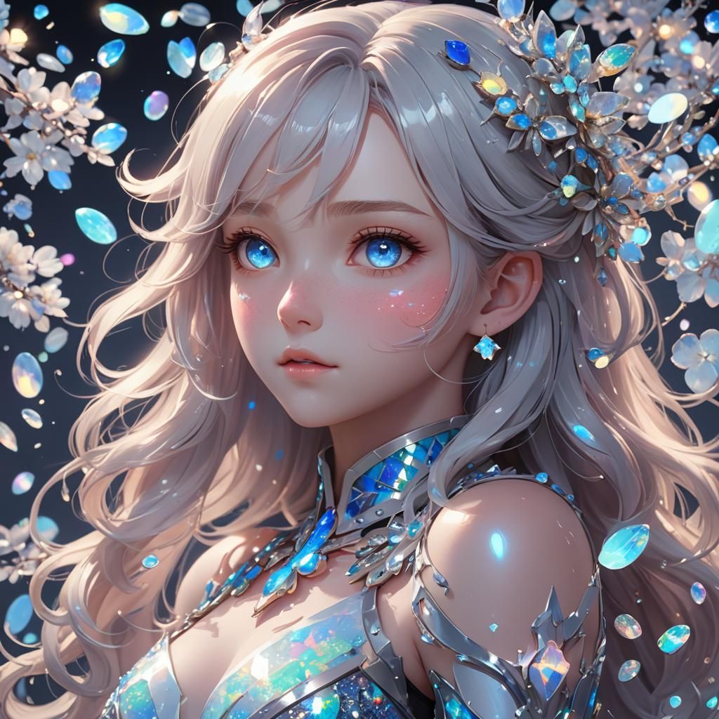 Sparkly Opal in 3D Anime Art Style