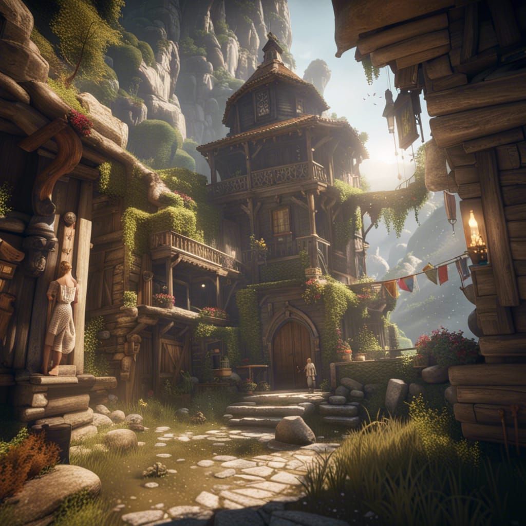 Cinematic 3D Rendering: Worldly Life vs. Hereafter