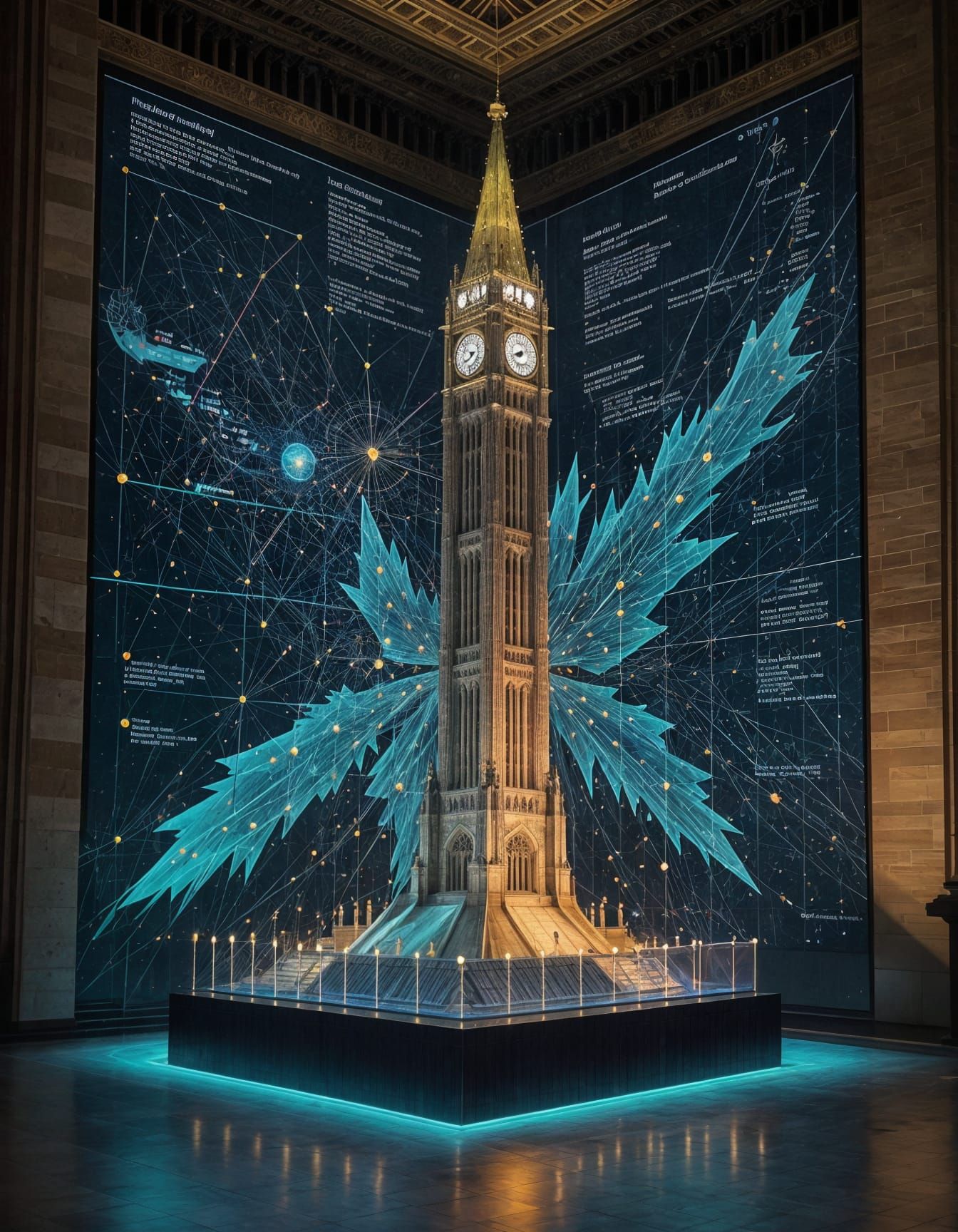 Cyberpunk Data Visualization Installation in Constitutional ...