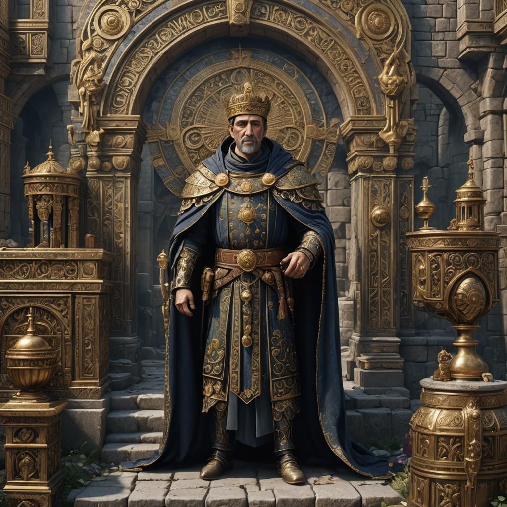 Detailed Matte Painting of Emperor Justinian