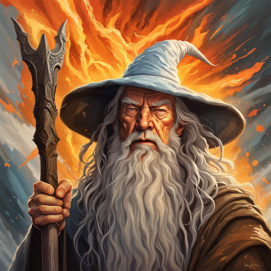 Gandalf's Hyperrealistic Face Reveals His Anger