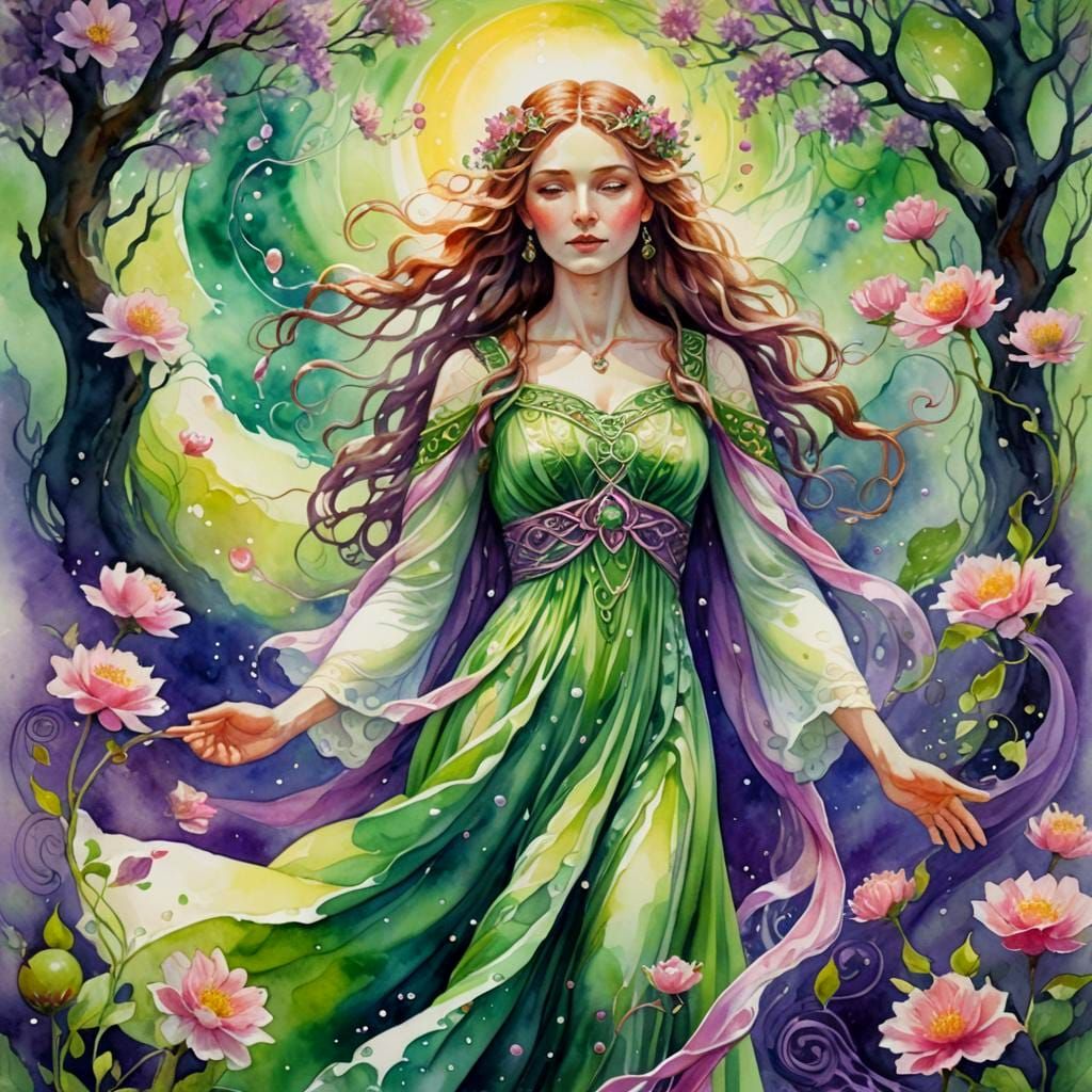 Green Woman - die grüne Göttin - Mutter Erde - Sie ist Troubadour, Liebespoesie