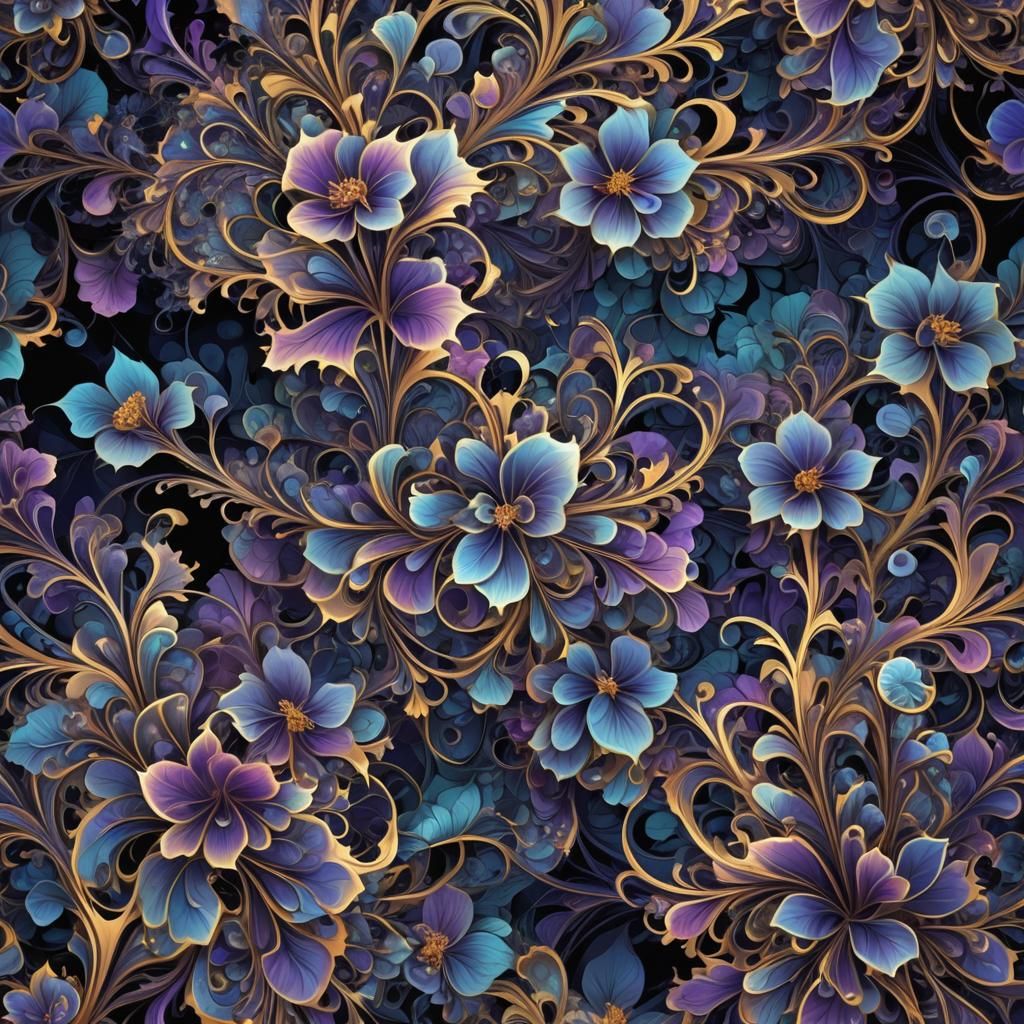 Intricate Julia Fractal Generative Art