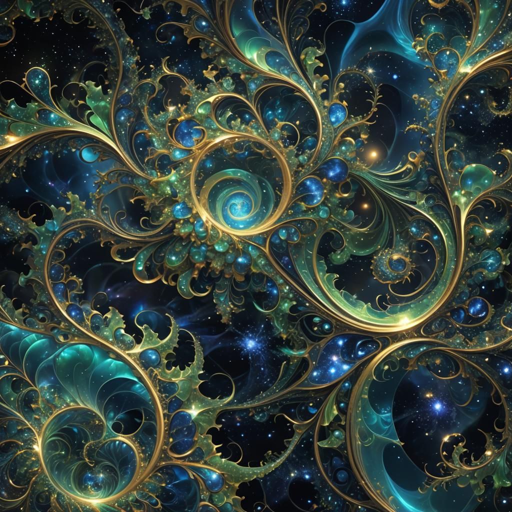 Colorful Julia Fractal Abstract Art