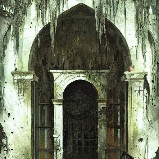 Sinister Tomb Entrance Reclaimed by Nature