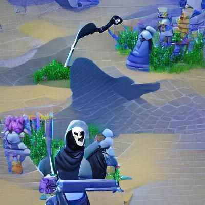 Friendly Grim Reaper: A Whimsical Take
