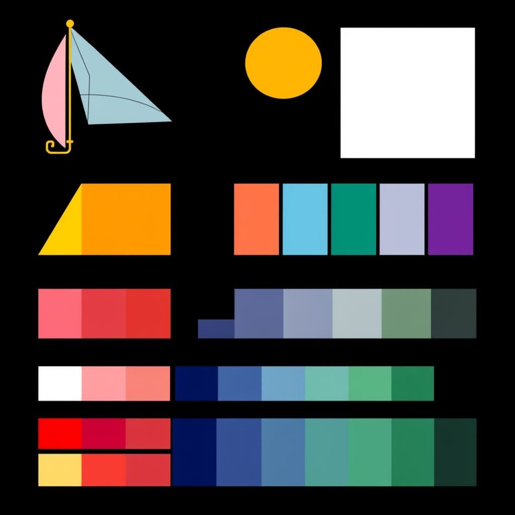 Minimalist Vector Clipart with Analogous Colors