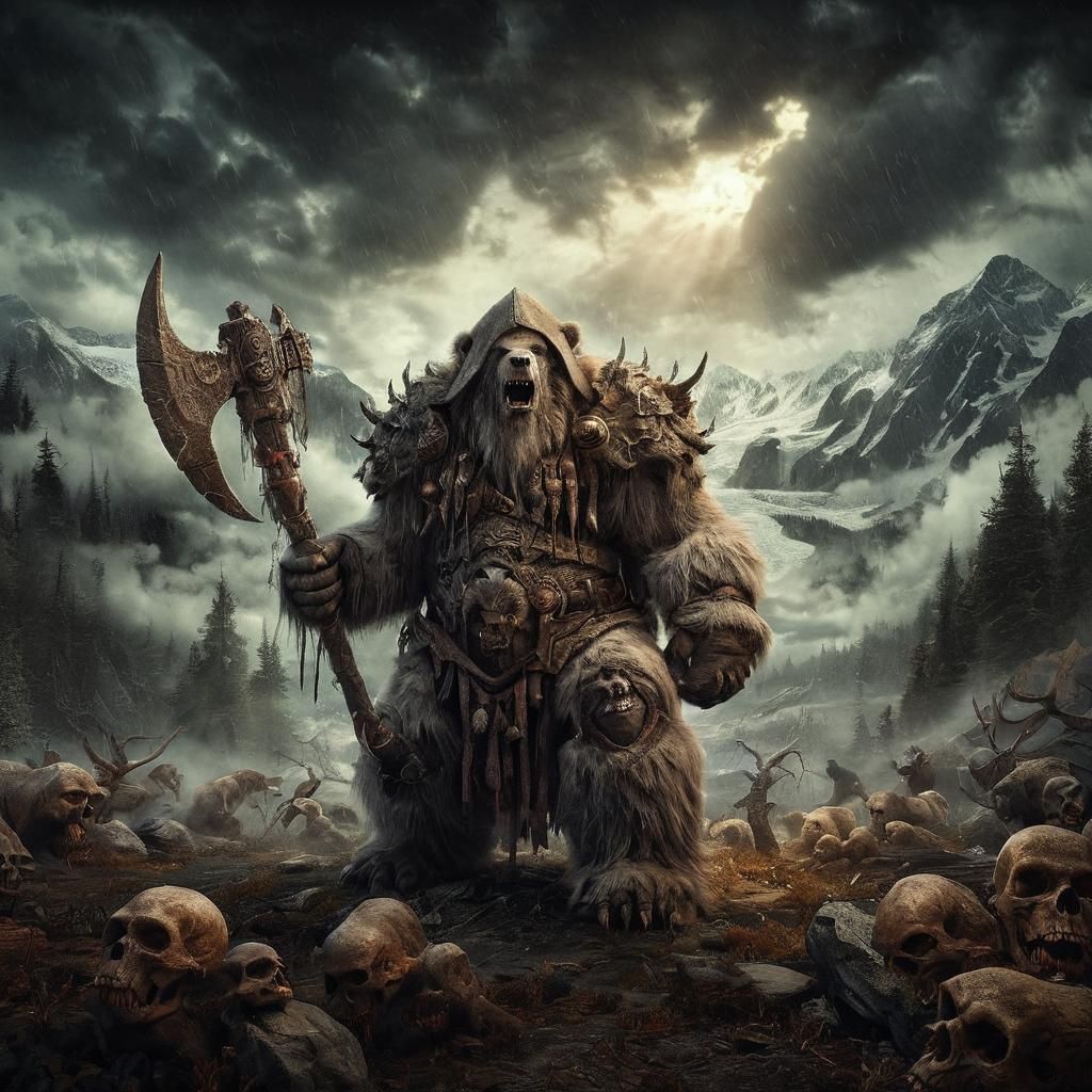 Ominous Bear-Joker in Elemental Darkness