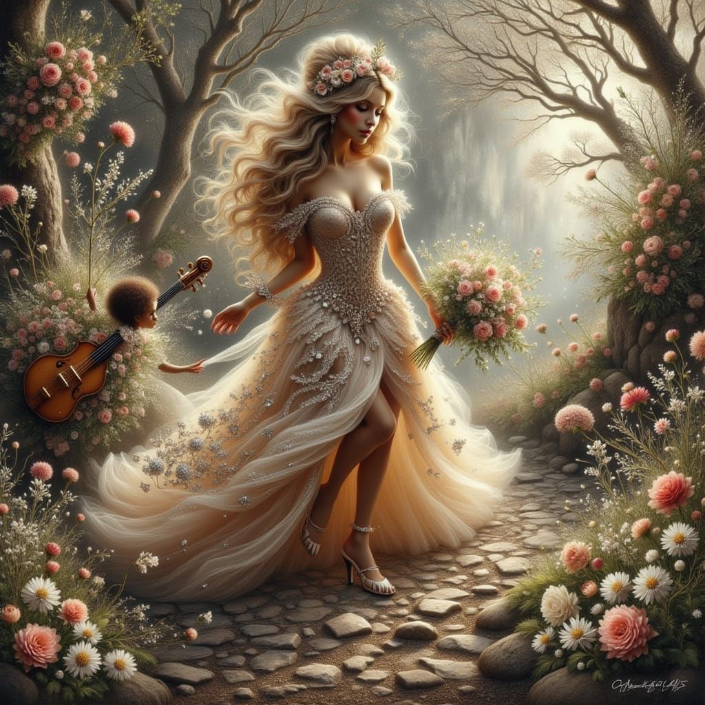 Enchanted Woman in Lost Valley of the Violin