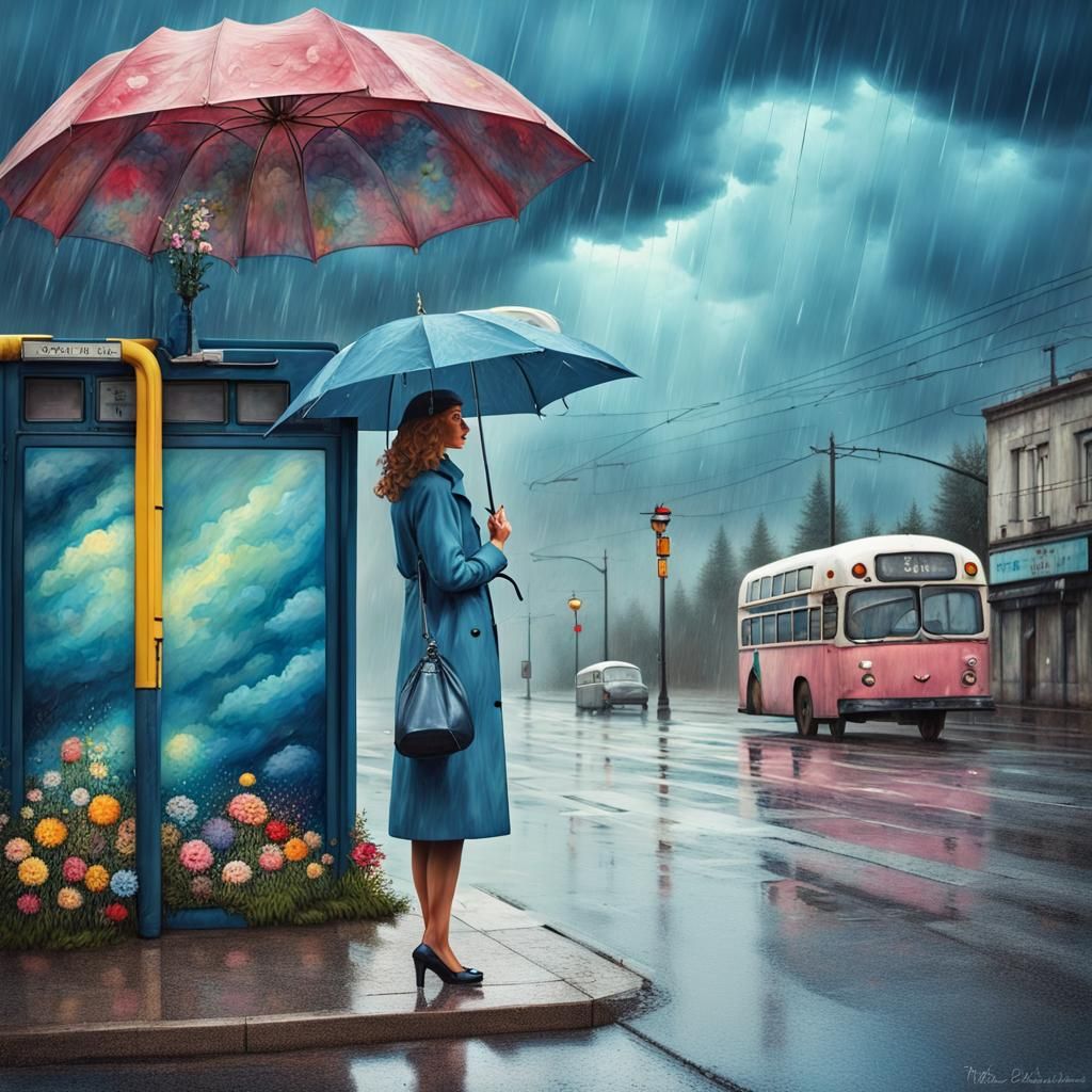 Bus Stop , surrealism