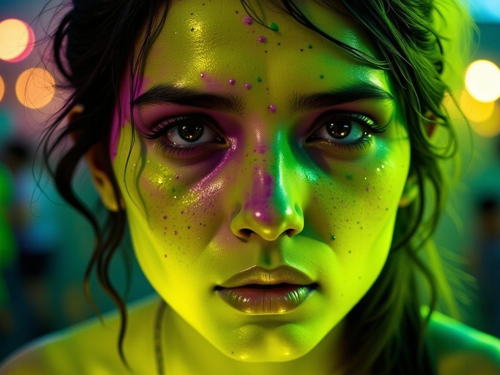 Cyber Shaman's Furious Face at Neon Rave